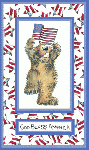 Dancing July 4th Bear Card